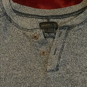 O'Neill Charcoal Button-Up Henley